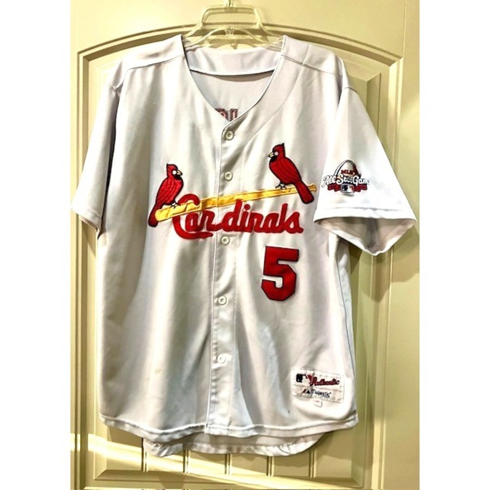 Majestic Authentic St. Louis Cardinals Pujols #5 Size 48 w 2009 All Star Patch